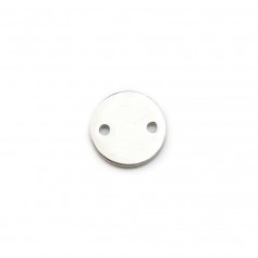 Breloque médaille à graver en argent 925 8mm x 1pc