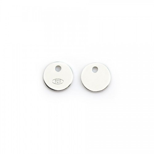 Tag "silver" en argent 925 7mm x 5pcs
