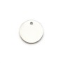 Argent 925 Breloque médaille à graver 1 côté 10mm x 2pcs