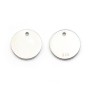 Argent 925 Breloque médaille à graver 1 côté 10mm x 2pcs