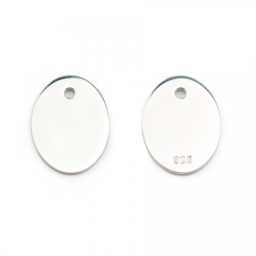 925 sterling silver oval medal to engrave 11x14mm x 1pc