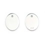 Breloque médaille ovale à graver en argent 925 11x14mm x 1pc