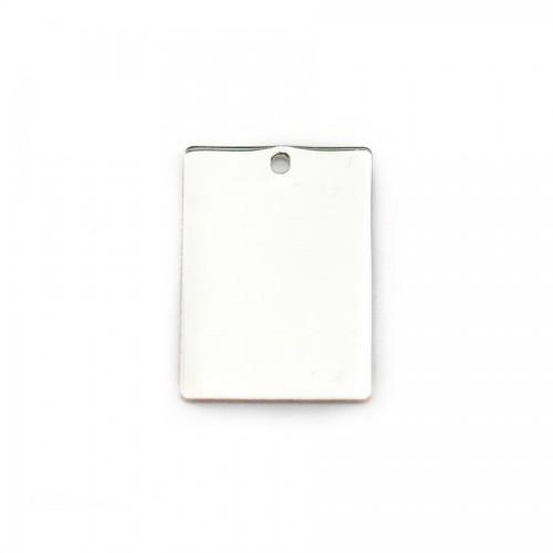 925 sterling silver rectangular medal to engrave 10x14mm x 1pc