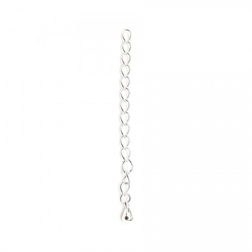 925 sterling silver extension chain with drop 5cm x 2pcs