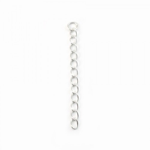 Argent 925 chaine alonge 5 cm  x 2pcs