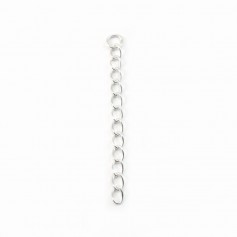 Argent 925 chaine alonge 5 cm  x 2pcs