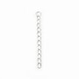 Argent 925 chaine alonge 5 cm  x 2pcs