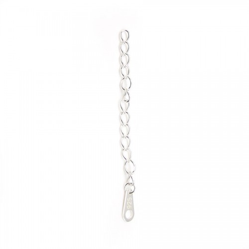 Chaîne de rallonge avec médaille en argent 925 4cm x 2pcs