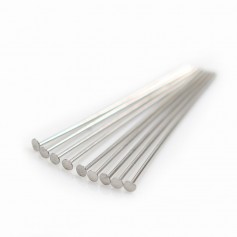 Clou tête plate  1.8X0.5X 25mm  Argent 925 Rhodié  x10pcs