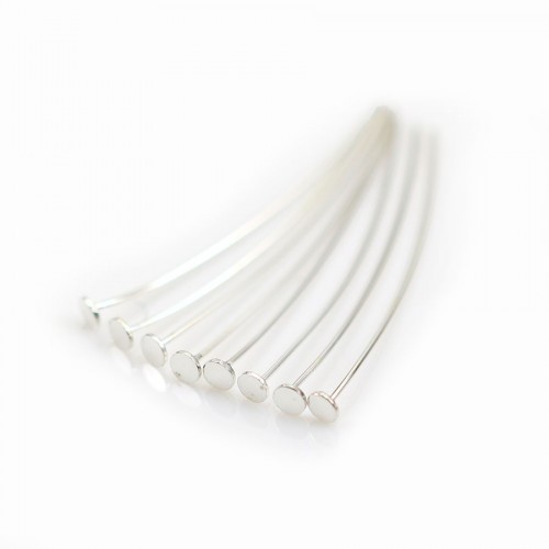 925 sterling silver flat head pin 2x0.4x25mm x 10pcs