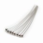 Clou à tête boule argent 925 rhodié 1.5x0.35x25mm x 10pcs