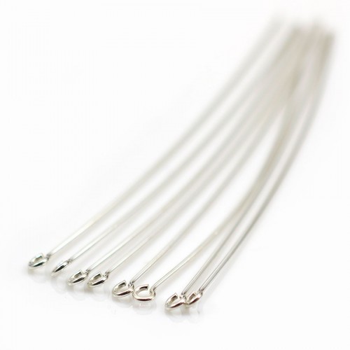 Clou tête ronde 70x0,6 mm Argent 925 x4pcs