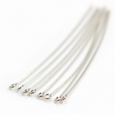 Clou tête ronde 70x0,6 mm Argent 925 x4pcs