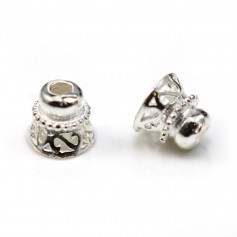 Coupelle lisse en argent 925  2.5x6mm x 4pcs