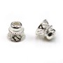 Coupelle lisse en argent 925  2.5x6mm x 4pcs