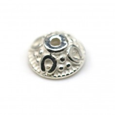 Coupelle lisse en argent 925  6mm x 10pcs