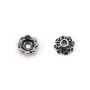Coupelle en forme de fleur, en argent 925, de taille 7x1.6mm x 4pcs