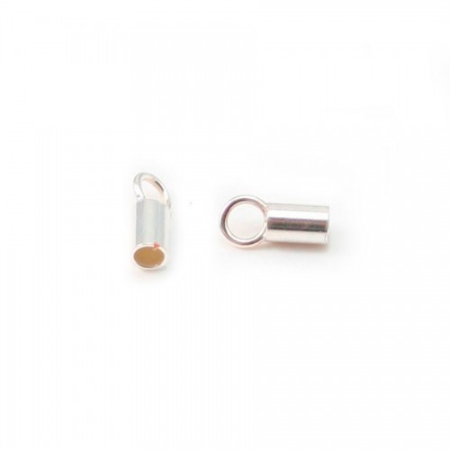 Embouts  pour cordon 2 mm argent 925 x 2pcs