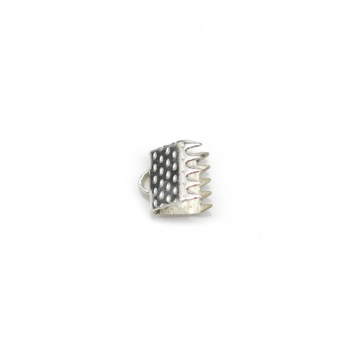 Clamp end, for ribbon in 925 silver, 6mm x 2pcs