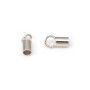 Embouts  pour cordon 1.5 mm argent 925 Rhodié  x 4pcs