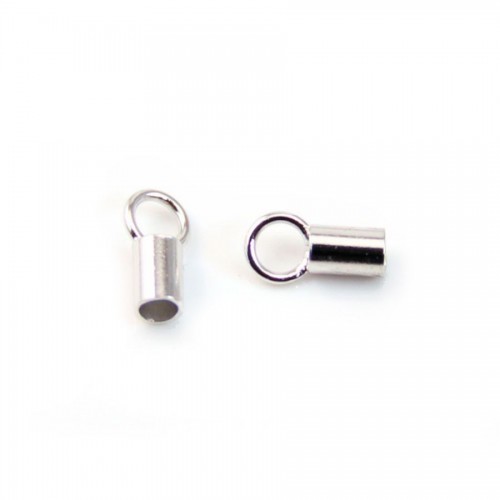 Embouts  pour cordon 1.8 mm argent 925 Rhodié x 4pcs