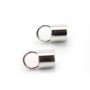 Embouts  pour cordon 3 mm argent 925 Rhodié  x 4pcs