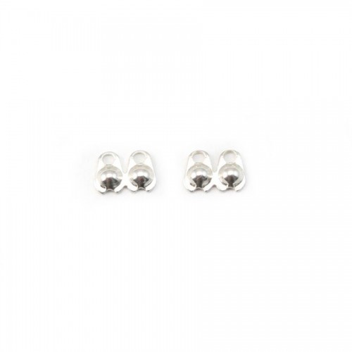 Argent 925 cache noeud 2mm x 10 pcs