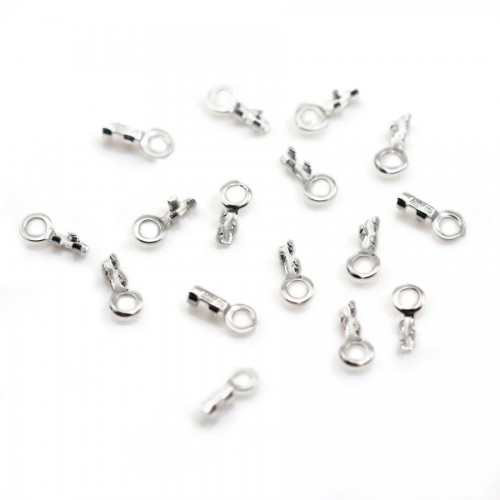 Embout mini-pince en argent 925, pour fil 0.5mm x 6pcs