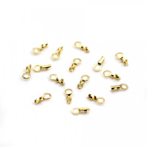 Tip clamp in 925 silver, for cord and lace, 3mm x 4pcs