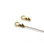 Embout mini-pince en argent 925 doré, pour fil 0.5mm x 6pcs