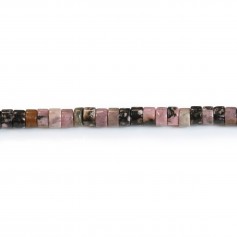 Rhodonite, en forme de rondelle Heishi 2x4mm x 40cm