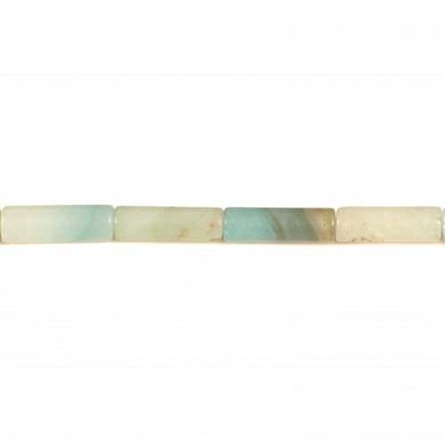 Amazonite, en forme de tube 4x13mm x 40cm