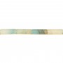 Amazonite, en forme de tube 4x13mm x 40cm