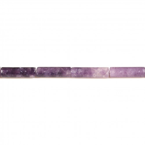 Lépidolite, en forme de tube 4x13mm x 40cm