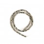 Jaspe dalmatien, en forme de tube 4x13mm x 40cm