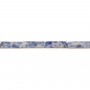 Jaspe de tache bleue, en forme de tube 4x13mm x 40cm