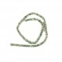 Jaspe de tache verte, en forme de cube, 4mm x 38cm