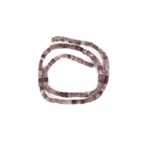 Amatista, violeta, cubo, 4mm x 40cm