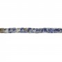 Jaspe de tache bleue, en forme de cube, 4mm x 40cm
