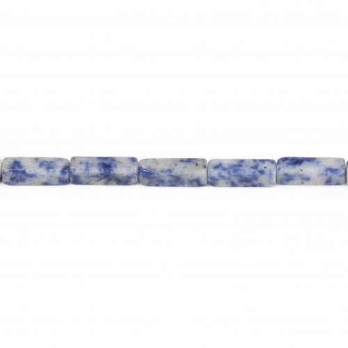 Jaspe de tache bleu, en forme de rectangle 4x13mm x 40cm