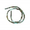 Turquoise africaine, en forme de rectangle 4x13mm x 40cm
