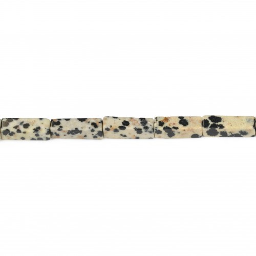 Jaspe dalmatien, en forme de rectangle 4x13mm x 40cm