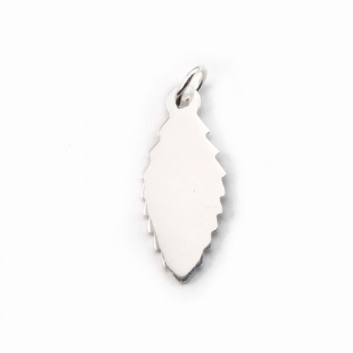 Argent  925 Feuille  6.5x15 X1pc