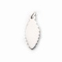 Argent  925 Feuille  6.5x15 X1pc