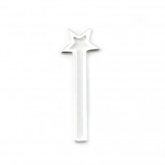 Argent 925 baguette magique 7x20mm x 1pc