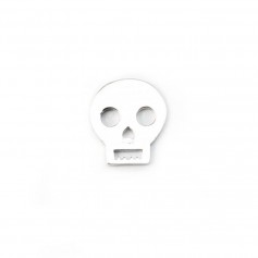 Argent 925 Tête de mort 12 mm  x 1pcs