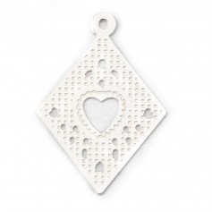  intercalaire rhombe18x13mm Argent  925 x 2 pc