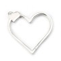 Argent 925 intercalaire coeur ajouté 20x20 mm x 1pc