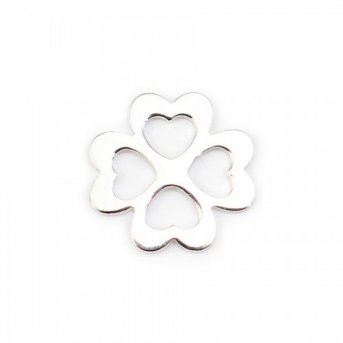 Sterling Silver 925 clover spacer 12.6mm x 1pc