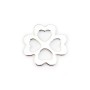 Argent 925 intercalaire Trèfle 12.6 mm  x 1pc